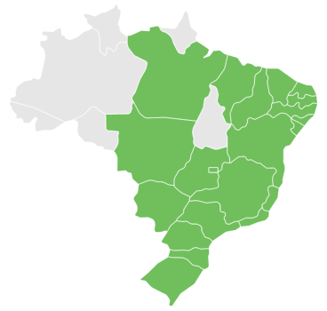 Mapa do Brasil - Área de atuação